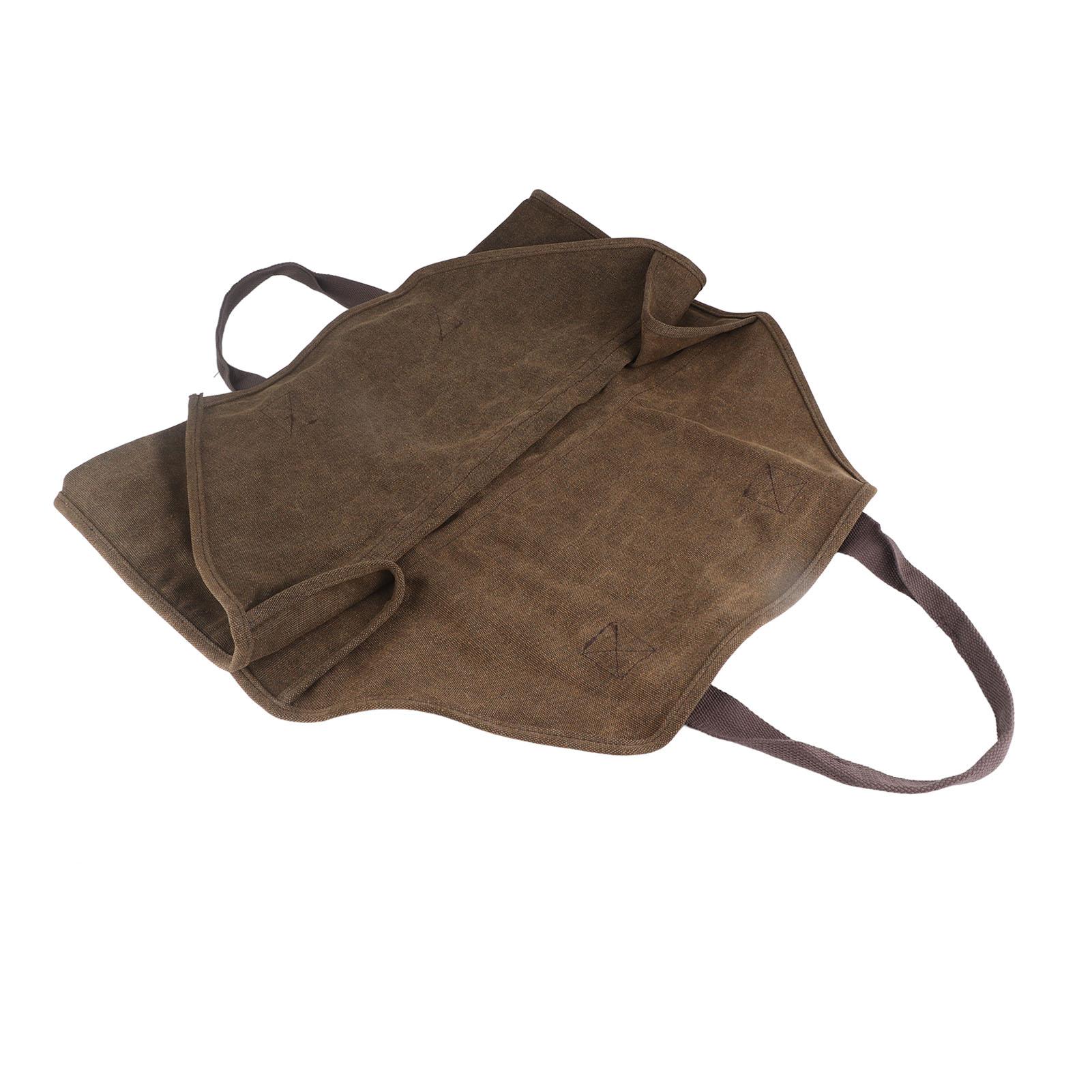 

Сумка-переноска для дров из канваса, устойчивая к царапинам, сумка-тоут для поленьев для кемпинга на открытом воздухе