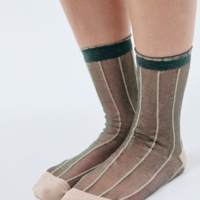 

i hate monday [IHM25SU0412] Mesh Pearl Socks Beige FREE