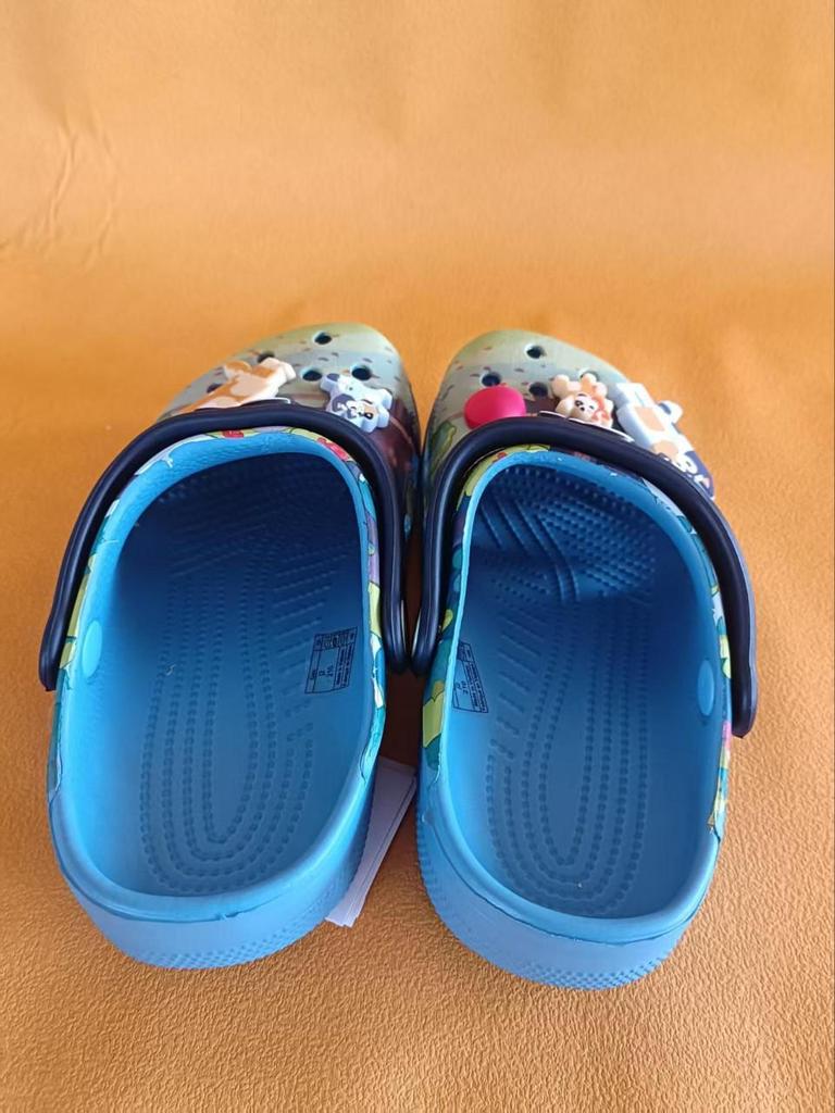 New Style Kids' Non-Slip Cross Joint Crocs Hole Shoes - Zan Menglu Bixing Planet Beach Slippers