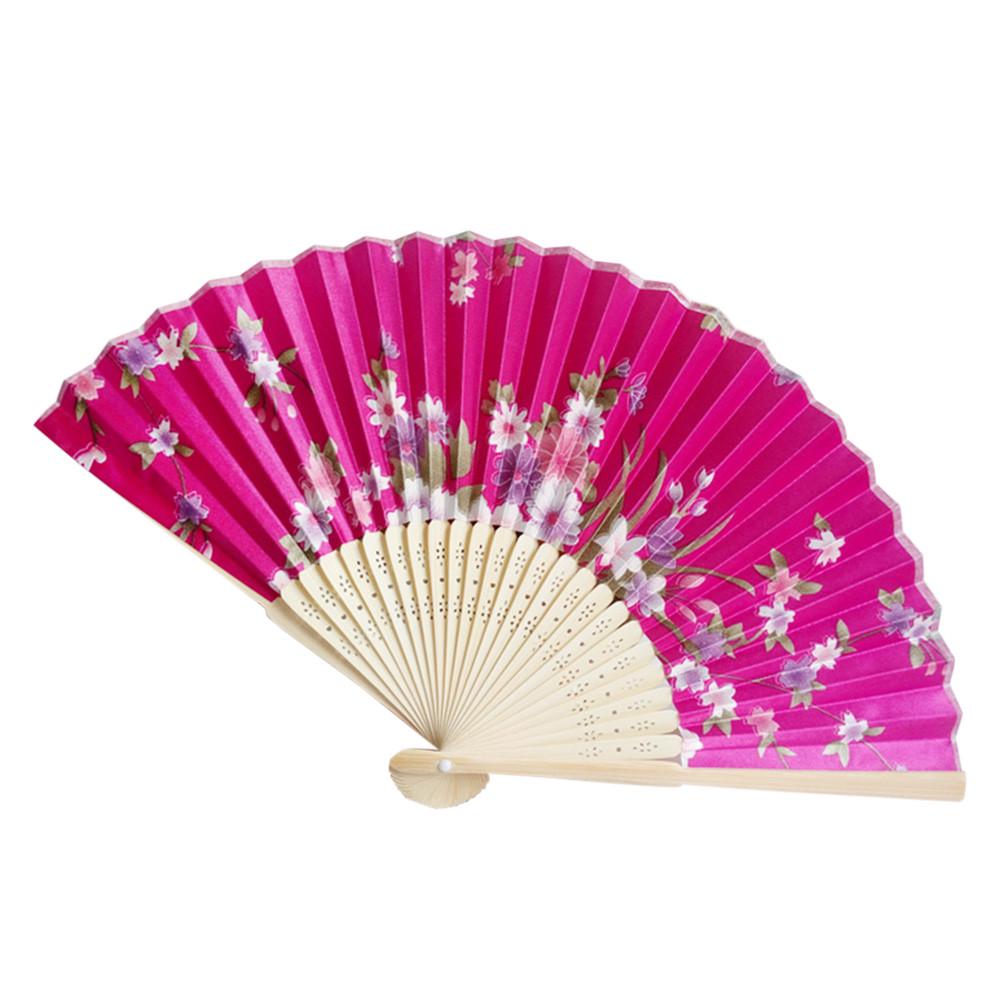 Bamboo Antique Folding Fan Chinese Style Fan Summer Female Dance Fan Portable Elegent Flower Hand Held Fan Home Decoration