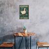 Knowledge Metal Tin Sign Anatomy Of A Duck Retro Poster Restaurant Cafe Living Room Kitchen Bathroom Home Duck Wall Art Decoration Plaque Gift 8x12
