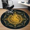 1PC Horse Mandala Office Round Area Rug, Mat Suitable For Office, Under Office Chairs Bedroom Living Room Home Decor, Room Deco