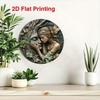 Fantasy Fairy Tree God 2D Flat Metal Tin Sign 8x8 Inch Round Wall Art Decor Durable Iron Indoor Outdoor Hanging Plaque