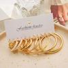 6 Paar C-förmige Ohrringe, minimalistische goldene Ohrreifen mit Perlen, leichter, klassischer, bezaubernder Schmuck für Frauen und Mädchen