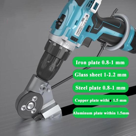 1/2 Sets Drill Nibbler Sheet Cutting Tool DIY Project Home Repair Heavy Duty Iron Steel Copper Aluminum Sheet Cutter Electric Drill Attachment
