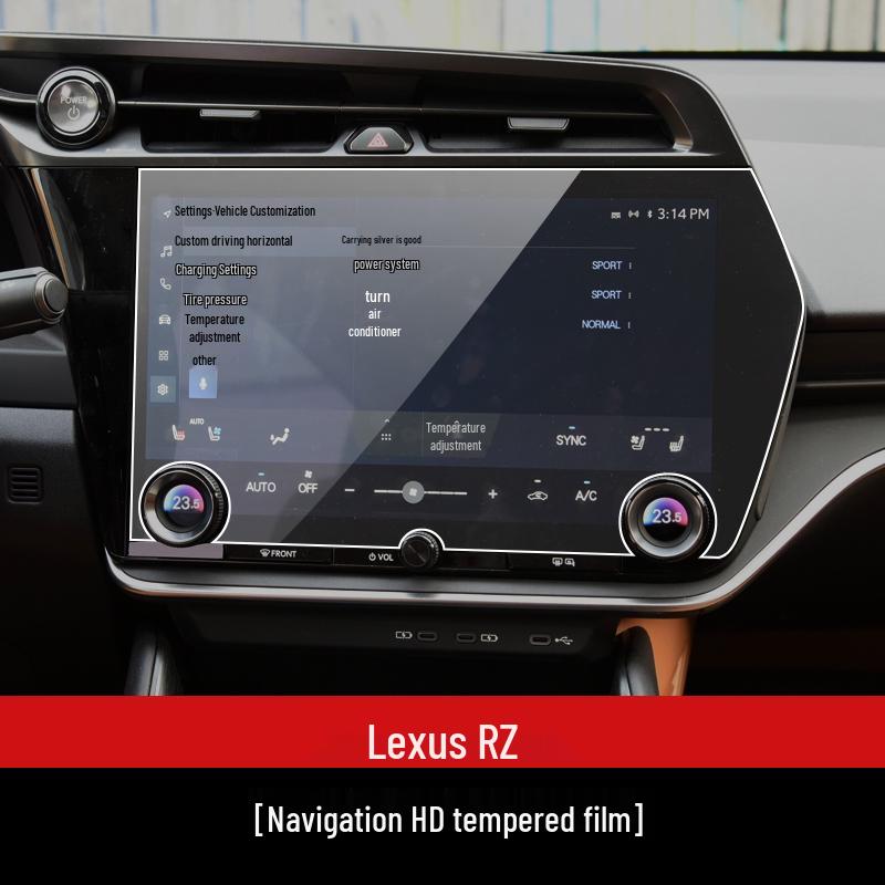 Fits 23 Lexus RX350h Models: Center Console Gear Shift & Navigation Display Tempered Film.