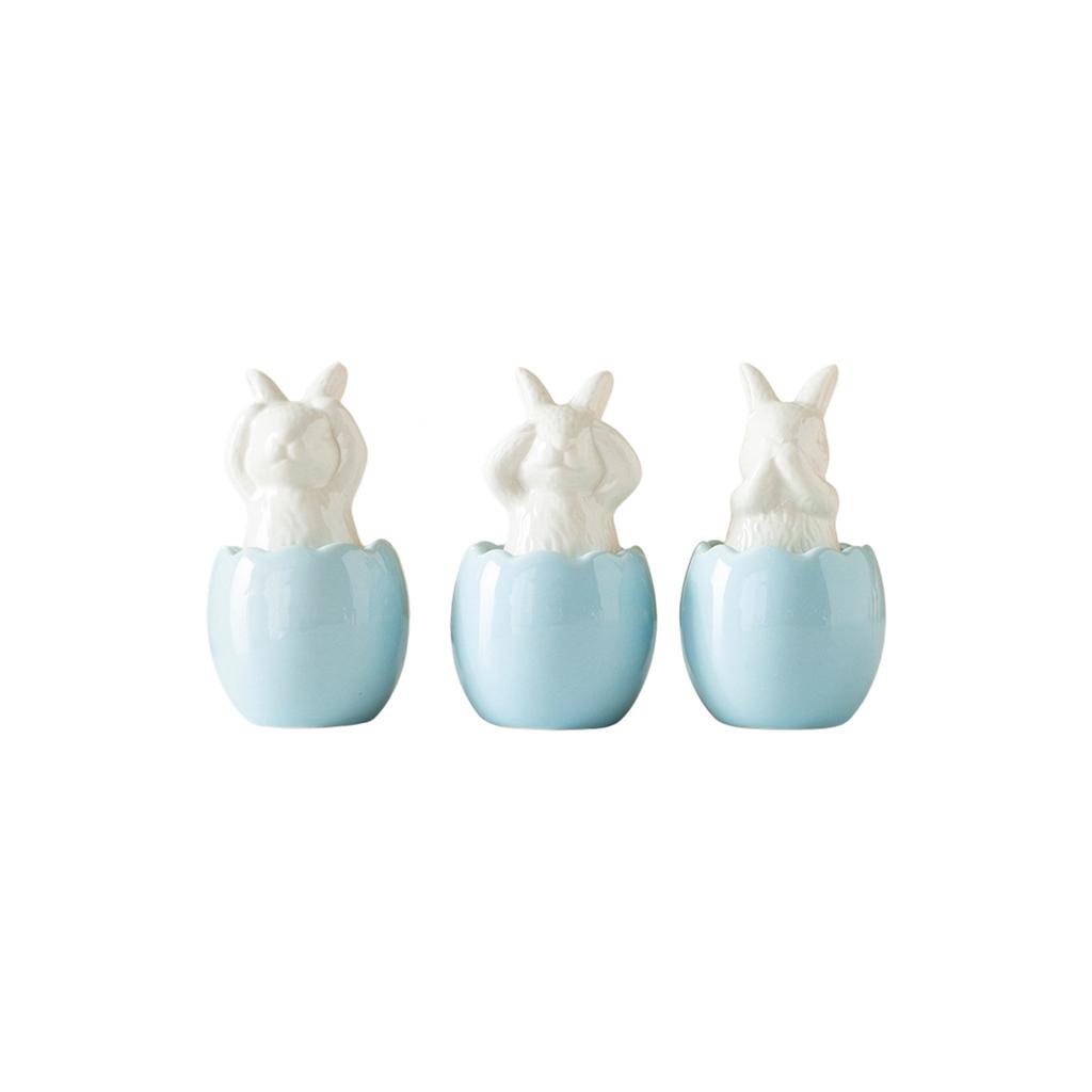 Easter  Bunny Figurines - Minimalist European Ceramic Ornaments For Home & Bedroom Decor