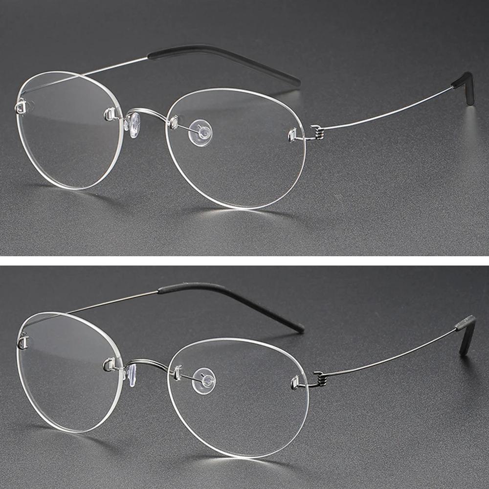 Runde Brillen für Damen Vintage Blaulichtfilterbrille Herren Ultraleicht Schraubenlos Computerbrille Luxus Koreanischer Stil