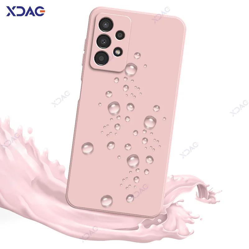 Luxury Square Liquid Silicone Cover for Samsung Galaxy A13 4G 5G SamsungA13 360 Soft Shockproof Phone Back Cover Shield