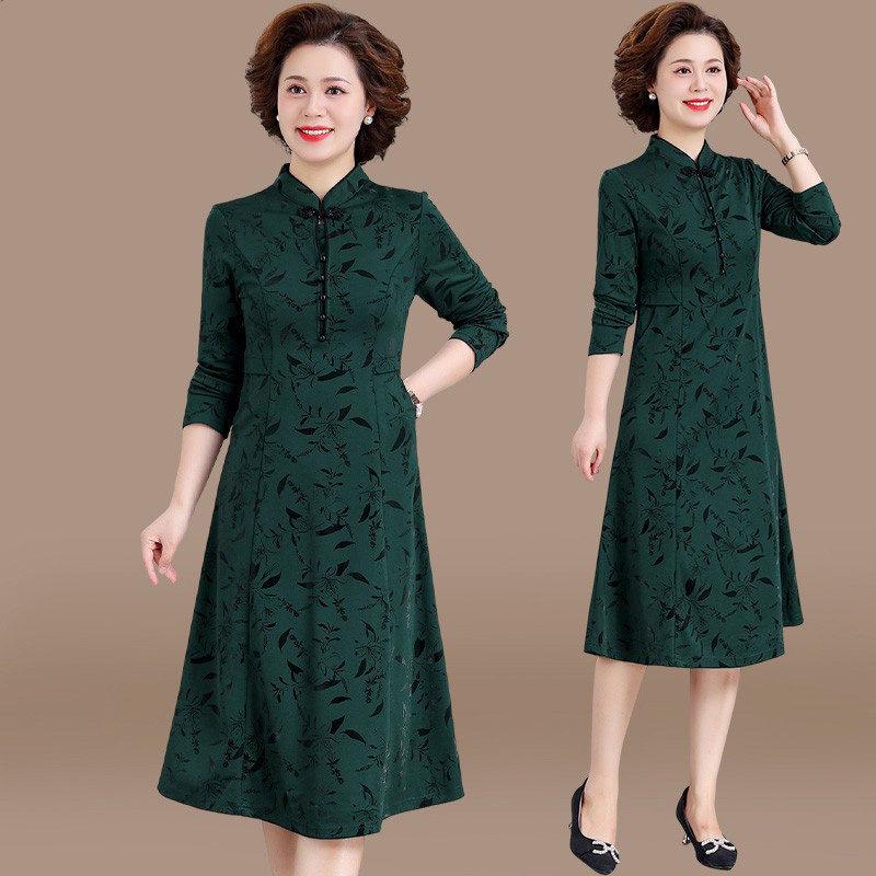 

2026 Stylish Spring Dress for Middle-Aged Women - Elegant Skirt for Mother s Day 2XL (120-130 lbs)