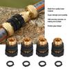 4Pcs Garden Hose Quick Connector Brass High Hardness Durable No Leakage Easy Reliable Garden Hose Fittings