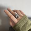 Retro Cross Tatoo Skull Ring For Men Silver Color Punk Gothic Rock Hiphop Open Ring Biker Accessories Handmade Designer