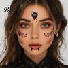 Funny Face Tattoos Halloween Tattoo Stickers, Waterproof Scary Makeup Decals for Party, Cosmetic Grade Ink Temporary Wound Scar Body Art Kids