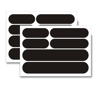 Samcos Reflective Stickers, Reflective Stickers, Set of 2, Waterproof, Black