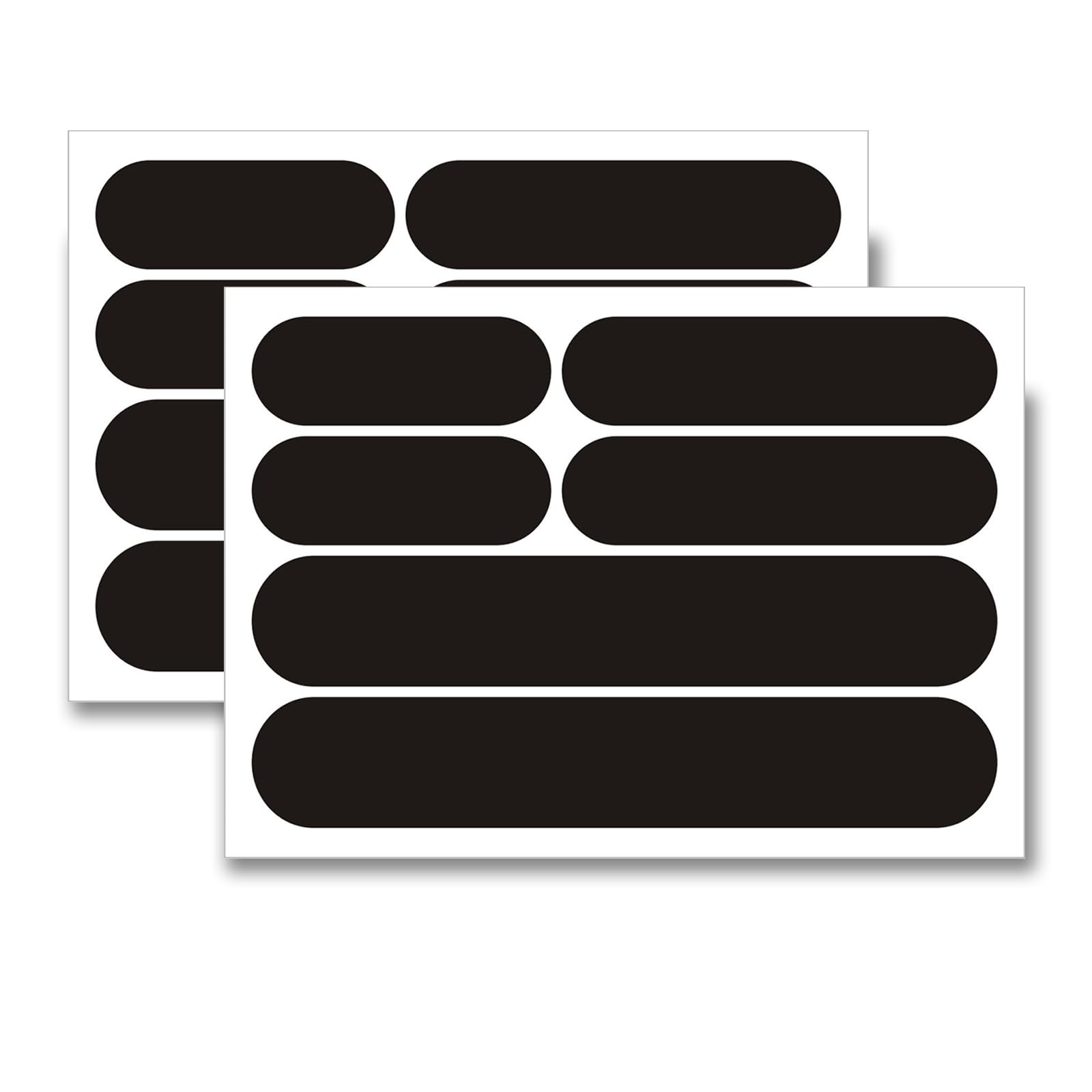 Samcos Reflective Stickers, Reflective Stickers, Set of 2, Waterproof, Black