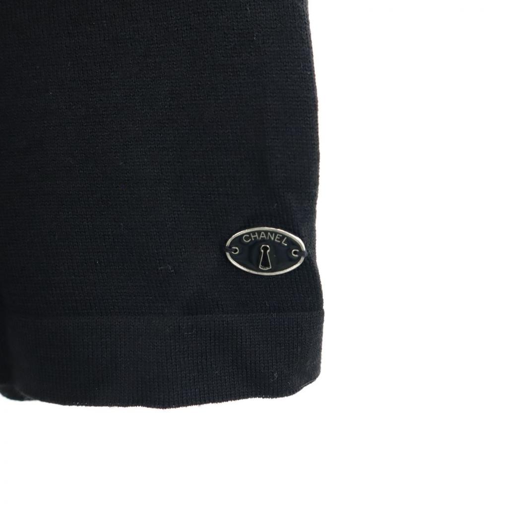 CHANEL No sleeve turtleneck Knit vest 38 black Women Used