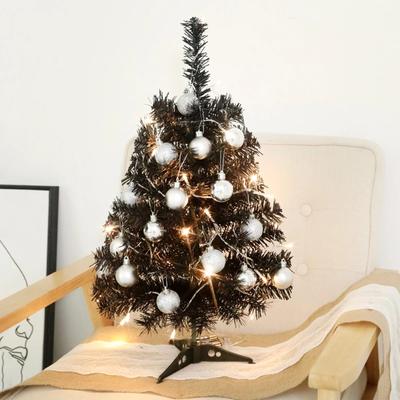 Christmas Tree, Lighted Tabletop Artificial Xmas Tree, Small Tree Light Up Battery Operated And Timer, Holiday Party Decor Tree