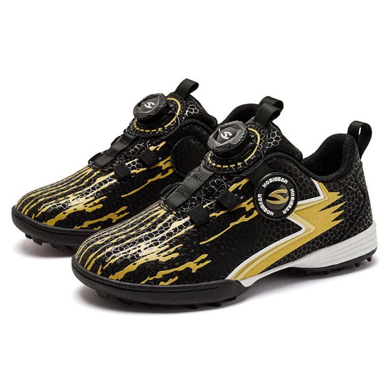 Orange Children's Quick Knob Football Shoes Size 33-41 Kids Non-slip Soccer Society Training Boots Ultralight Sports Shoes