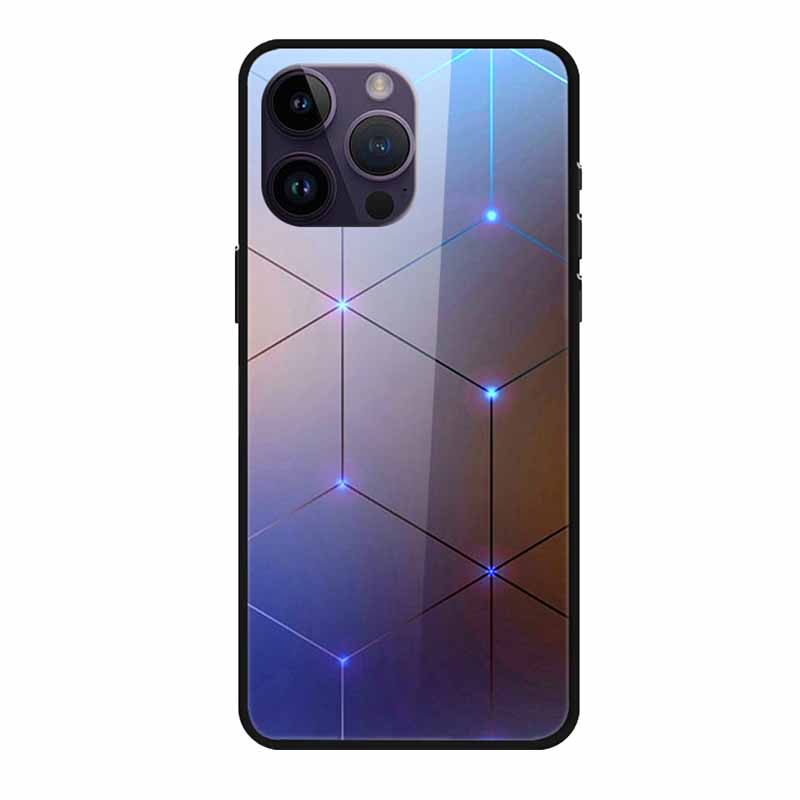 Glass Back Cover For iphone 16 Pro Max Phone Case 16Pro Max Hard Tempered Glass Case For iphone 15 Pro Max Case Soft TPU Bumper