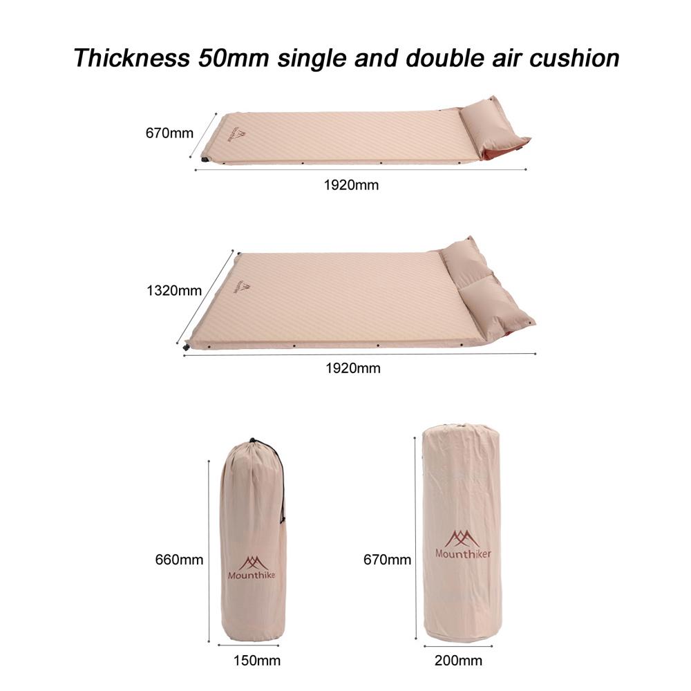Splicable Camping Sleeping Pad Ultralight Inflatable Mattress Portable Self-inflating Travel Mat