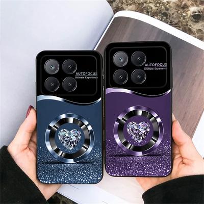 Purple Circle Diamond For Xiaomi Poco X7 M7 Pro 5G M5 X4Pro M4 6 4G C65 75 F6 F5 X6 5 7 X5 F7 Ultra M5S 4Pro 5G Soft Phone Case
