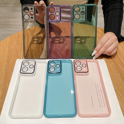 Capa de silicone transparente para Xiaomi Poco C65 X5 X6 Pro X3 GT M6 M5 M4 M3 M2 F6 F5 Mi 13T 12T 11T 13 Pro 12 Lite com proteção de filme de lente de vidro