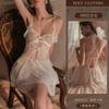 Original Erotic Lingerie, Sexy and Pure, French halter nightgown, Hot Lace Seductive See-through pajamas 8892