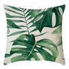 New Tropical Plant Leaves Rainforest Linen Cushion Pillow Cover