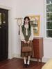 2026 Spring Women's Japanese Stand Collar Lace-Trimmed Slim Shirt