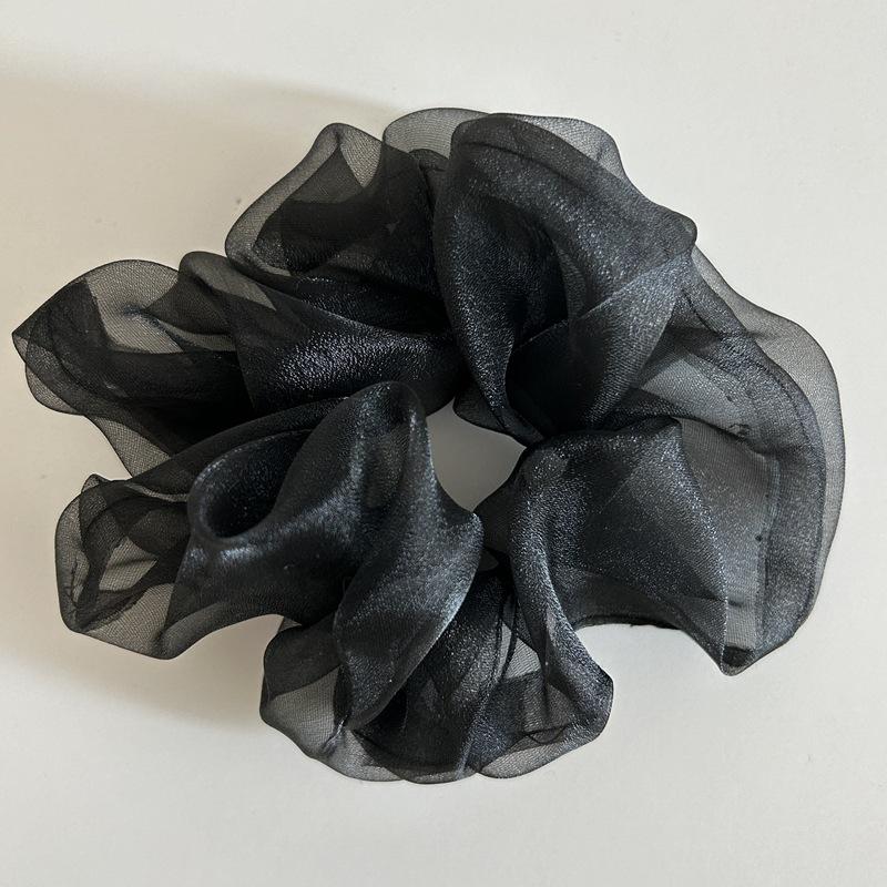 Eugen Yarn Large Intestine Hair Band Super Fairy Pearlescent Mesh Yarn Headband Temperament Ponytail Flower Hair Accessories