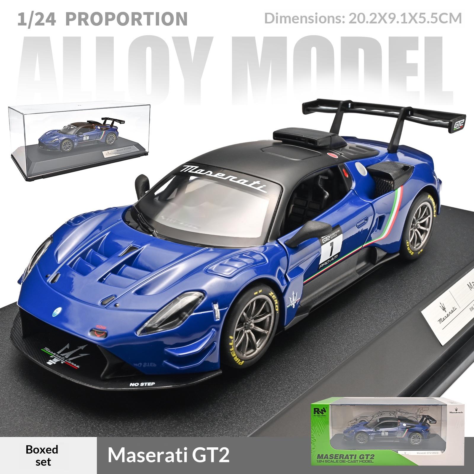 

Alloy 1/24 Maserati MC20-GT2 Car Model Simulation Big Tail Racing Model Toy Collection Ornament Birthday Gift синий