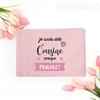 Best Cousin In The World French Print Makeup Bag Pouch Women Travel Neceser Toiletry Storage Bags Cosmetic Bag Gift for Cousins