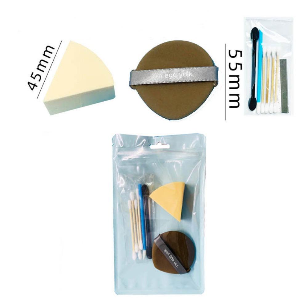Quick Blending Disposable Makeup Set Soft Dry Wet Use Beauty Tools Makeup Supplies Lip Brushes Powder Puff Kit