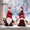 Handmade Holiday Ornaments Christmas Plush Gnome Decoration Nordic Xmas Scandinavian Tomte Elf with Winter Home Accents Pine Tree Branch for