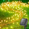 Solar Powered 8 Functions Firecracker String Light Outdoor Waterproof Garland Fairy Light for Wedding Christmas Holiday Decor
