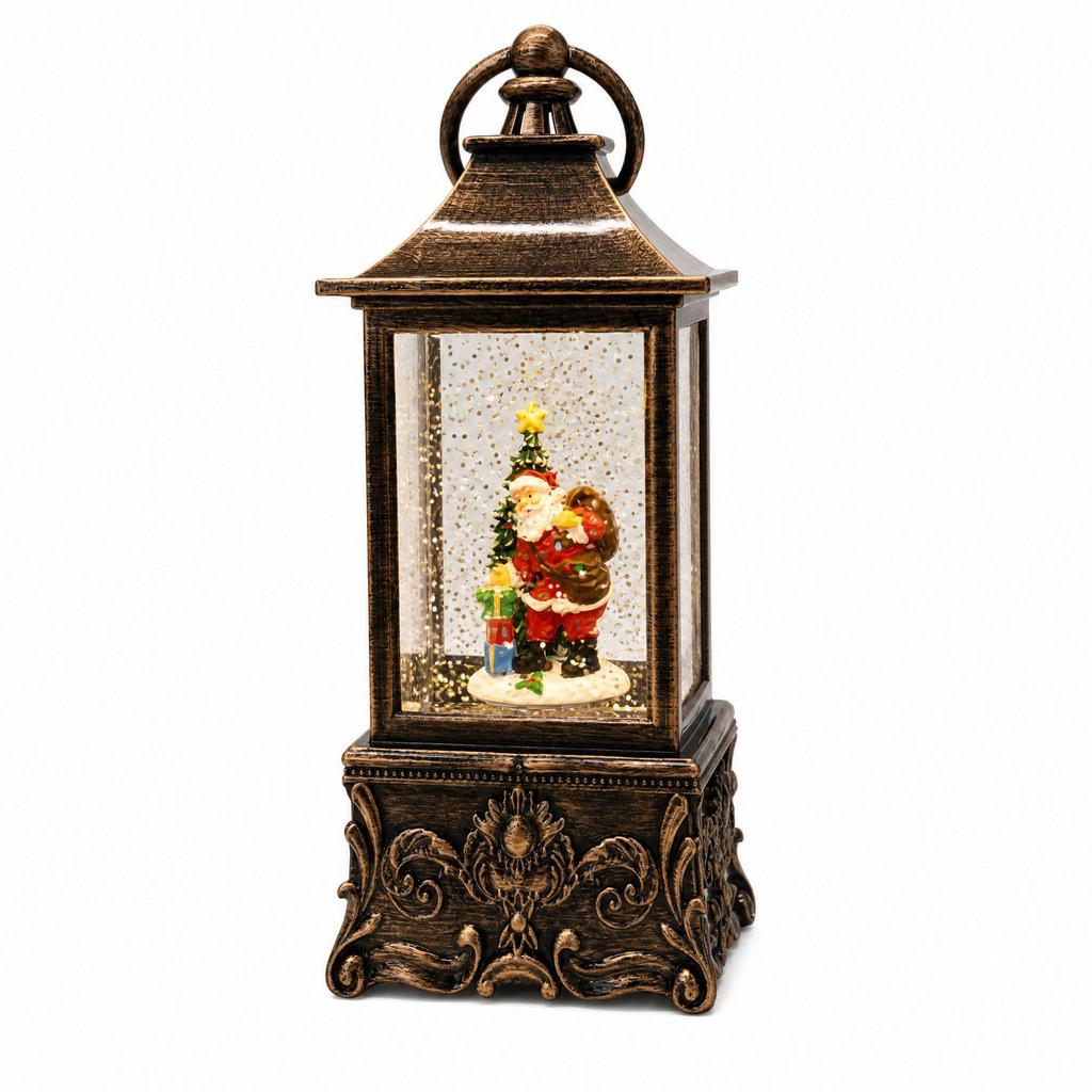 Vintage Musical Snow Globe Santa Night Light - Christmas Gift Ornament