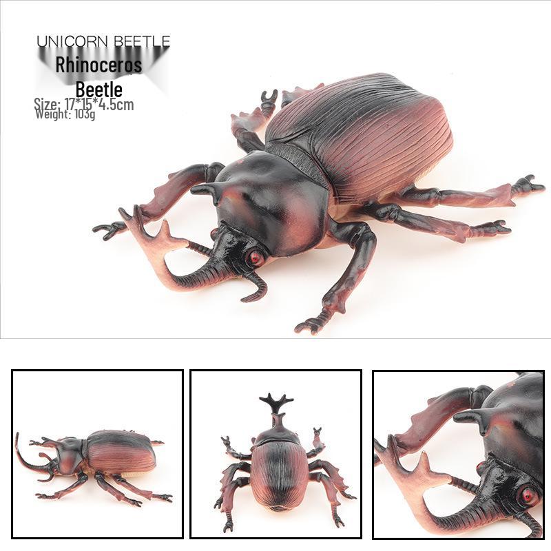 Large Insect Model Toy Set: Spider, Scorpion, Rhinoceros Beetle, Bee, Dragonfly