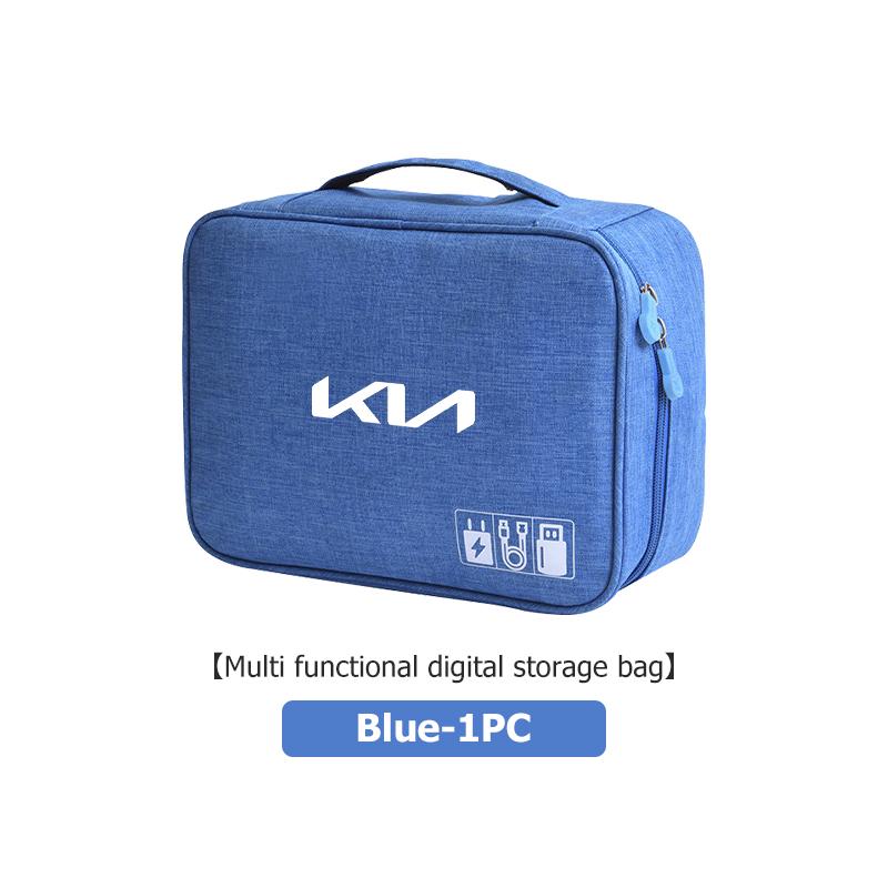 BCBCPD1 For KIA Large Capacity USB Data Line Charger Plug Storage Bag Waterproof Digital Organizer K5 K2 Rio Optima Sportage Venga