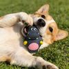 Unzerstörbares Quietsche-Hundespielzeug für aggressive Kauer Robustes Latex-Nilpferd-Kuh-förmiges Hundekau-Spielzeug für kleine, mittlere und große Hunde
