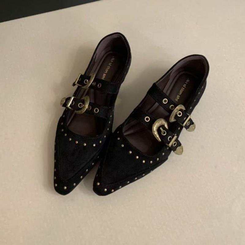 Fashion Designer Summer New Women Loafers Flats Pointed Toe Shoes Fashion Sandals Elegant 2025 Casual Sport Shoes Buckle Woman Sneakers