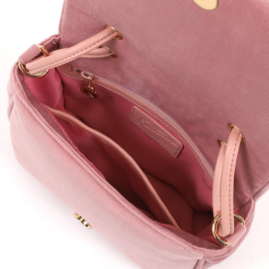 Kitamura Corduroy Fabric Small Semi-Shoulder Bag D-0499 Pink 72721