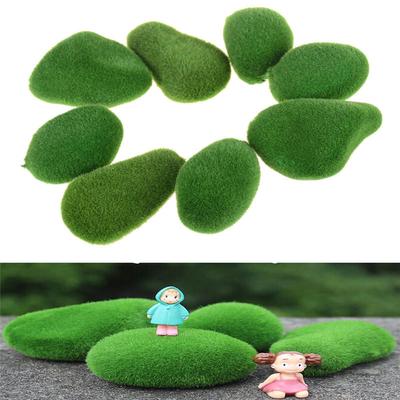 2pcs Artificial Fresh Moss Balls Green Plant Stones Home Party