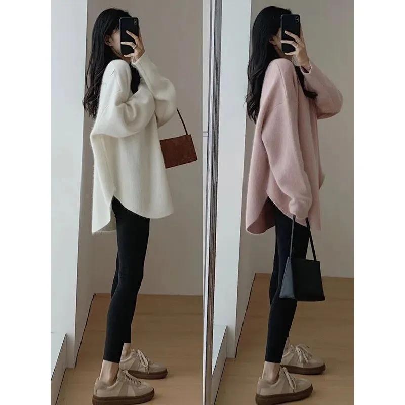 Sweater women's autumn clothing new autumn and winter French chic and beautiful unique knitted base sweater pullover inner top
