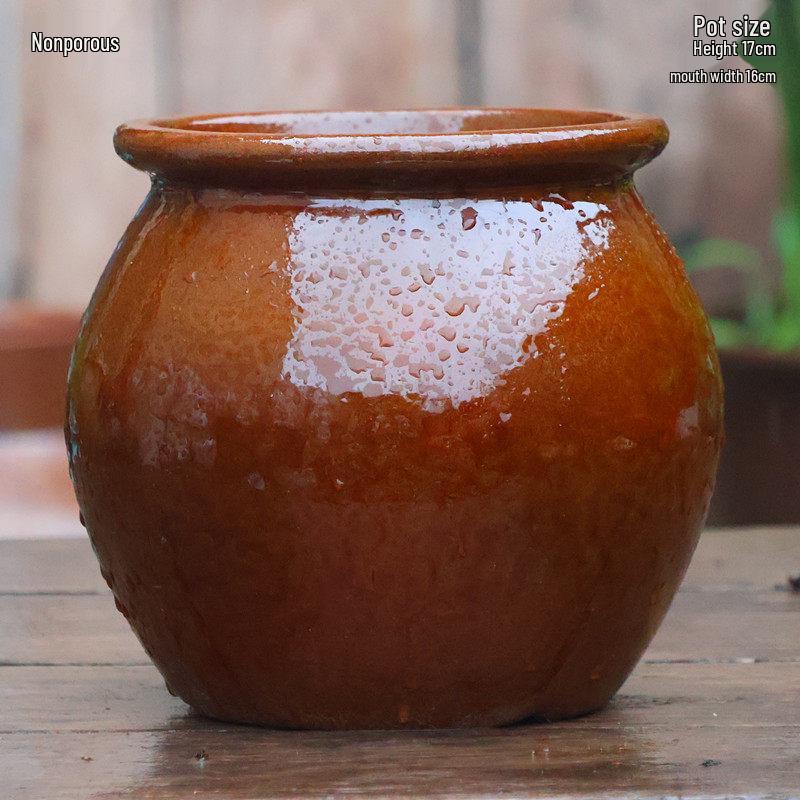 

Retro Handmade Tall Hydroponic Vase: Chinese Decorative Flower Pot with Straight Sides, Indoor Coarse Pottery Jar for Flower Arranging. Ceramic-Large