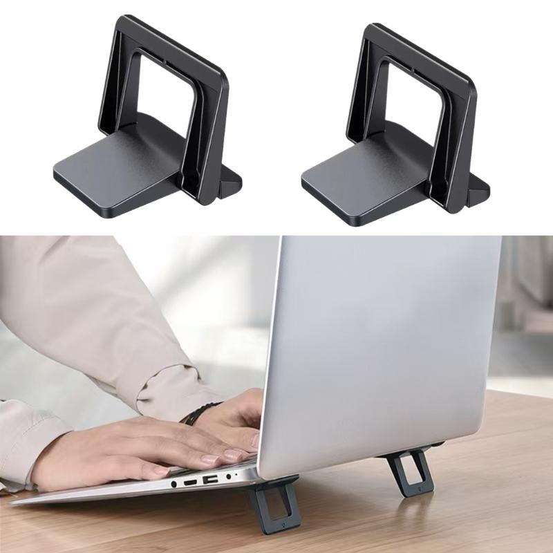 2Pcs Portable Foldable Laptop Support Stand Invisible Cooling Stand Adjustable Height Laptop Tablets Support