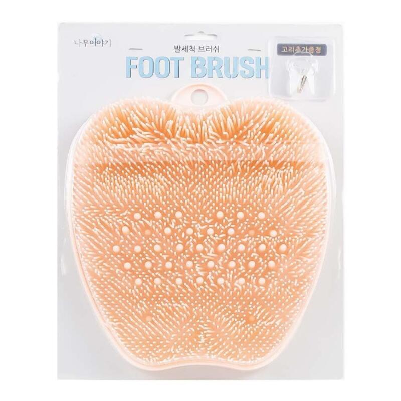 Wood Story Foot Washing Brush Pink [WBAA286]
