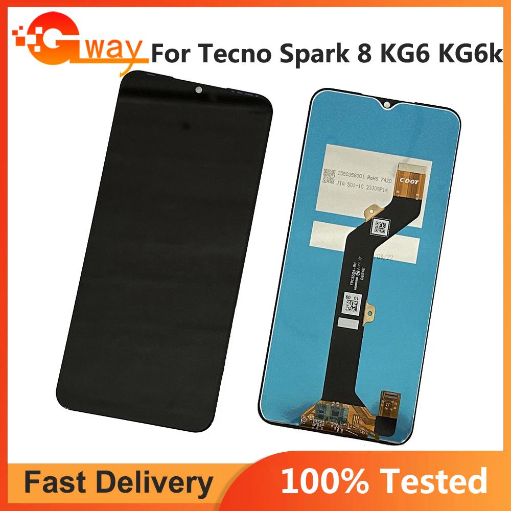 

LCD Screen and Digitizer Full Assembly For Tecno Spark 8 KG6 KG6k