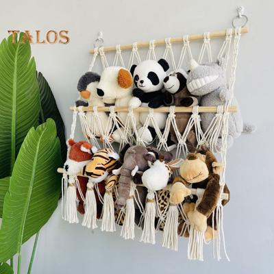 Stuffed Animal Toy Net Hammock Wall Hanging Organizer 2 Layer Design Easy To Install Display Plush Toy Storage Hammock