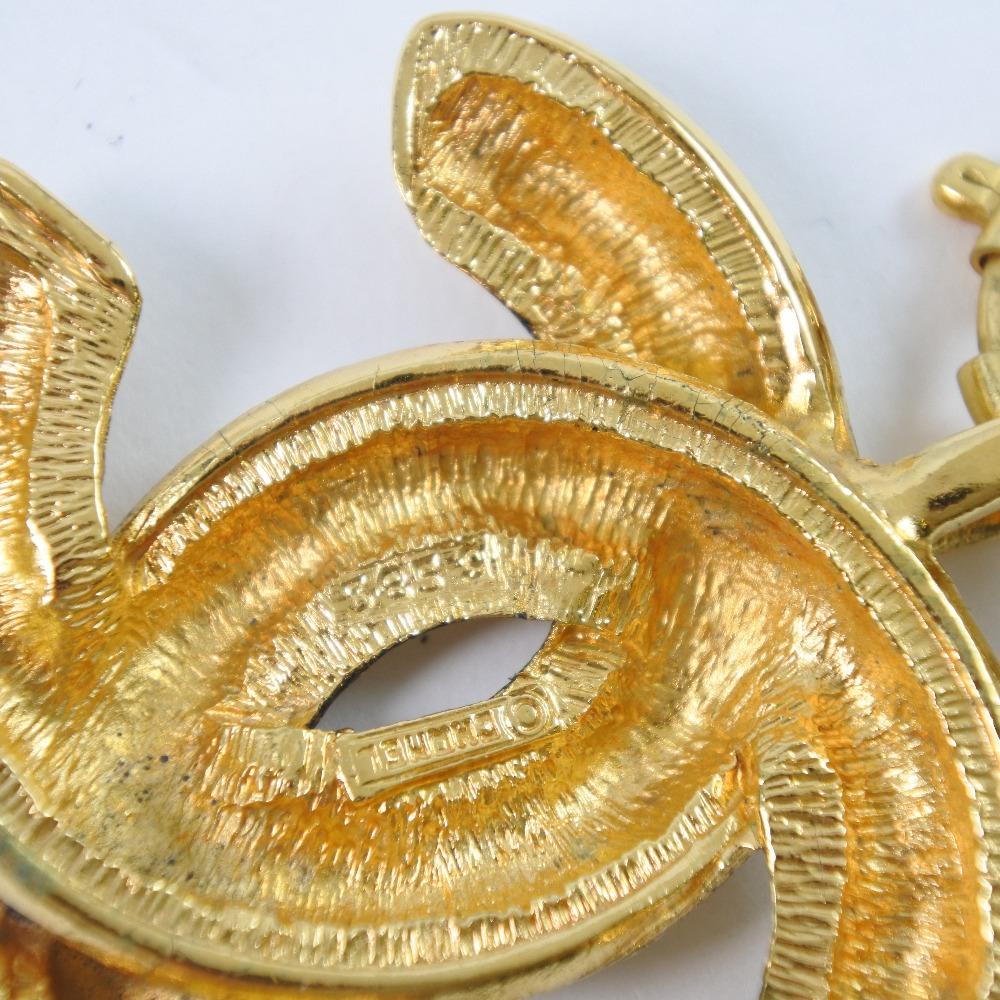 CHANEL COCO Mark Necklace Matelasse vintage gold Plated Gold 65.5g Women Used