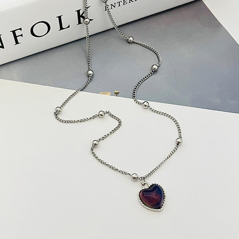 Gefühl emotionale empfindliche Verfärbung Liebe Anhänger Halskette Perlenkette